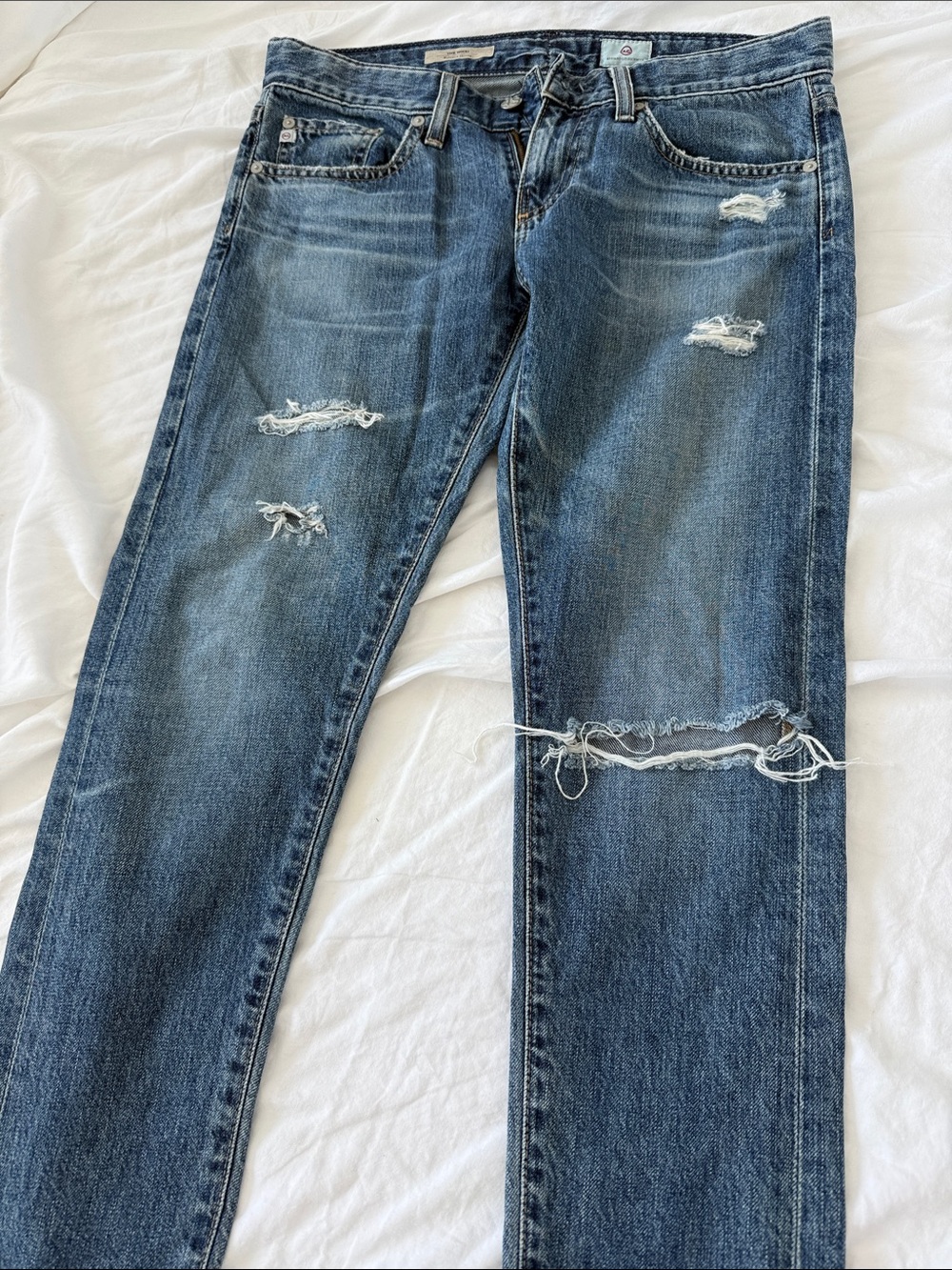Ag Adriano Goldschmied Blue Denim Jeans